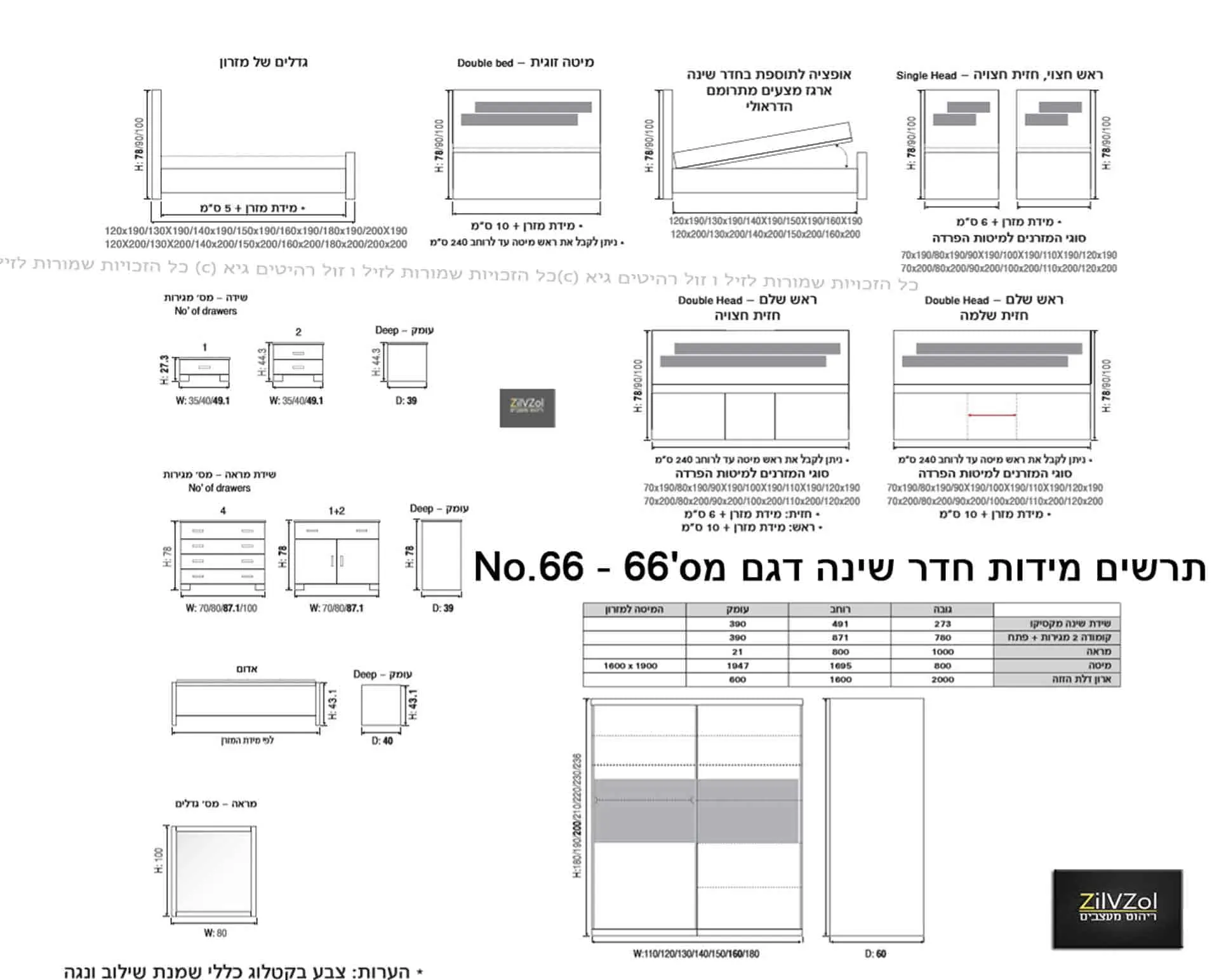 חדר שינה מבצע דגם ניס