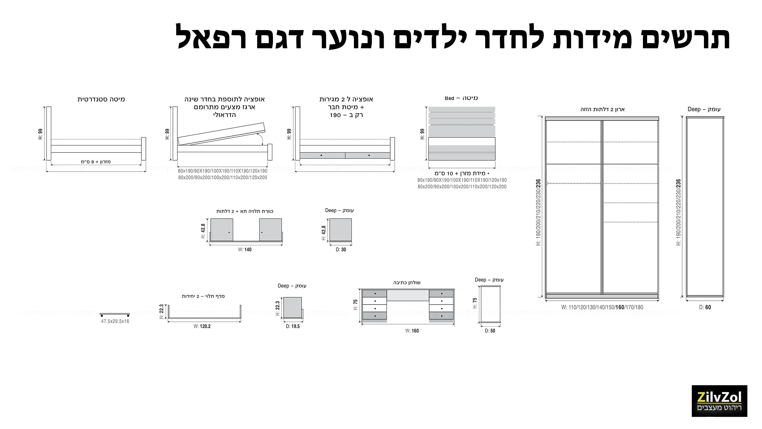 חדר ילדים ונוער דגם רפאל