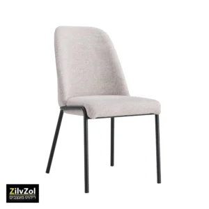כסא פינת אוכל דגם קוסמו בד בצבע אבן רגל שחור, באתר זיל וזול רהיטים