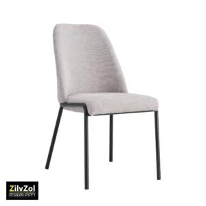 כסא פינת אוכל דגם קוסמו בד בצבע קפוצינו רגל שחור, באתר זיל וזול רהיטים