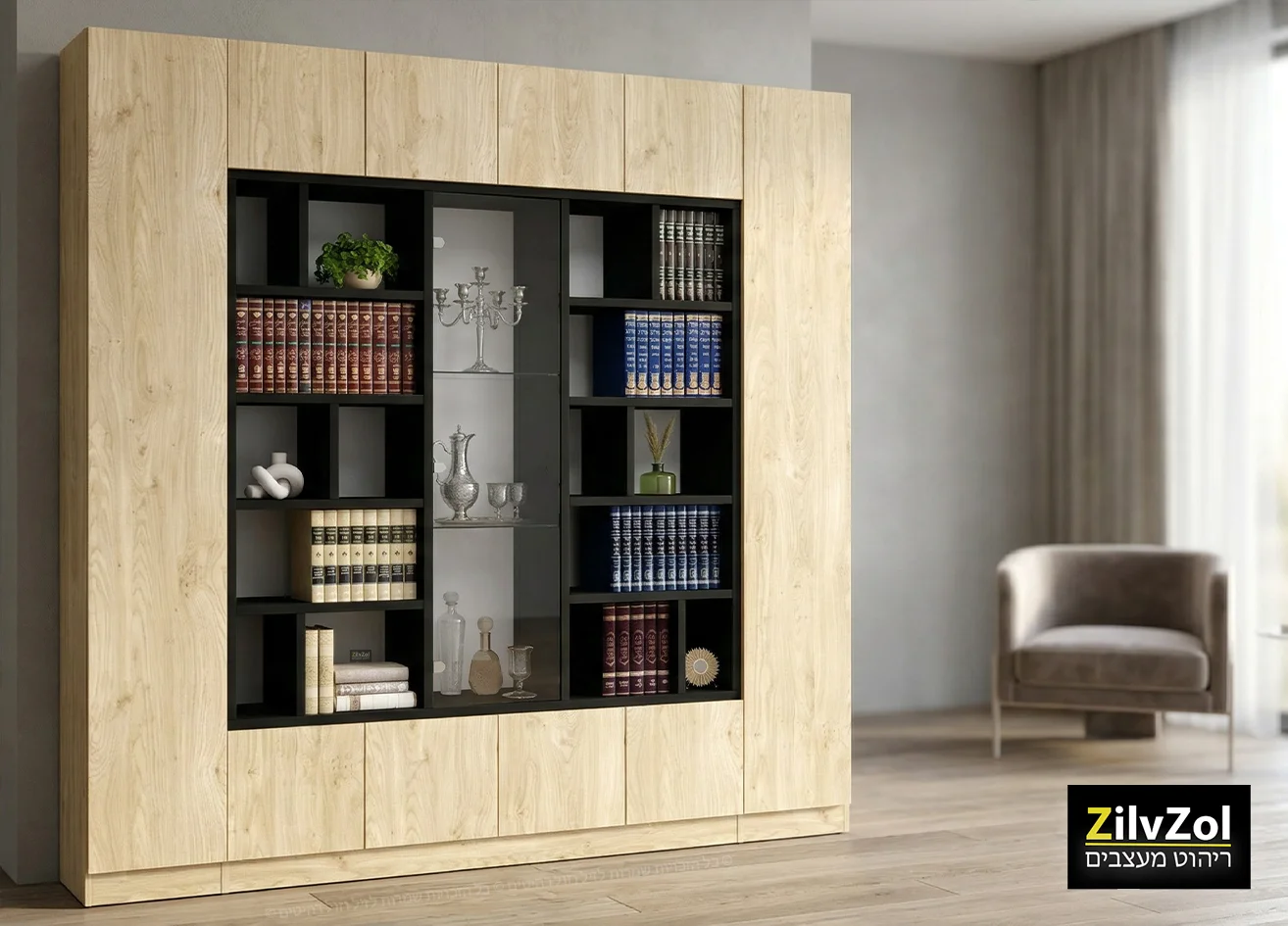 ספריית קודש 6 דלתות סנדוויץ' דגם אריסטו