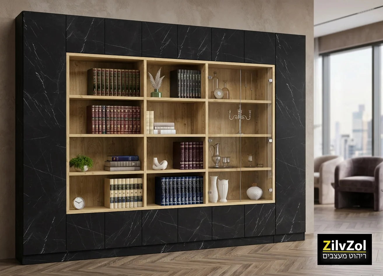 ספריית קודש 8 דלתות סנדוויץ' דגם אוורסט