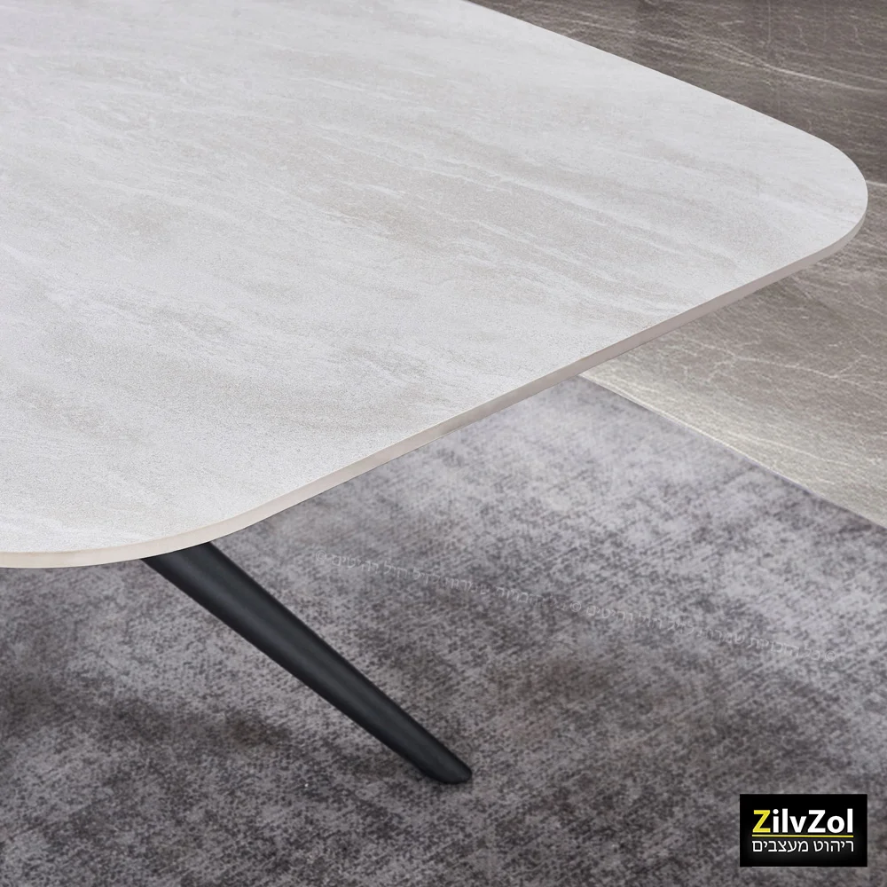 שולחן פינת אוכל קרמיקה דגם ונציה סהרה תקריב