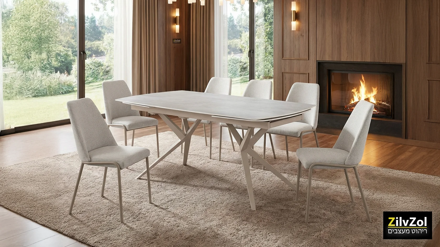 שולחן פינת אוכל קרמיקה דגם פריזמה מוקה סהרה שולחן פינת אוכל קרמיקה דגם פריזמה מוקה סהרה, עם רגל מתכת בגוון מוקה